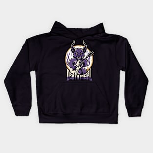 death metal Satanic Baphomet cat Kids Hoodie